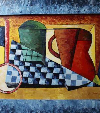 009- Pot & Pan Abstract Acryl 70x50cm