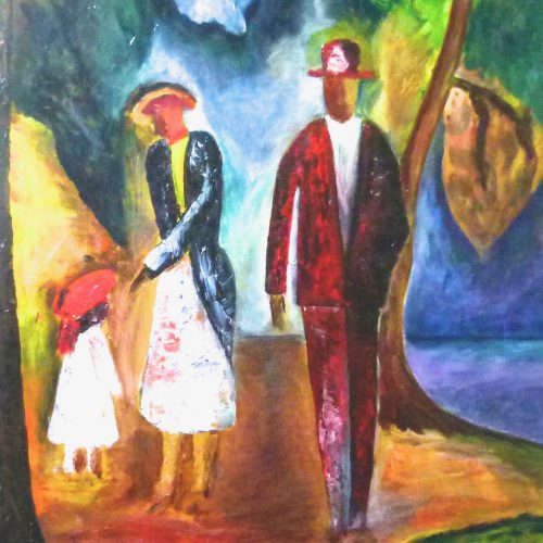 045-Wandelen a-h Meer 50x70cm € 200,00