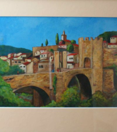 054-Besalu Spanje Acryl 50x35cm in PP