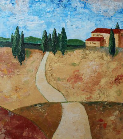 Toscane Landschap Acryl 70x50cm