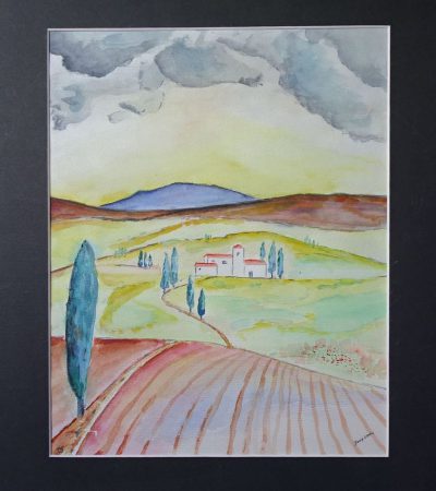 Toscane - Aquarel 40x50cm