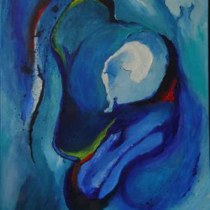 113-Abstract in Blue 70x50cm € 245,00
