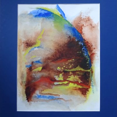 240 - Abstract 61 Aquarel in PP 42x60cm € 9