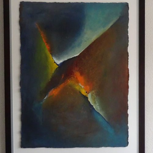 243 - Abstract 63 Acyl-Geschept papier 60x80cm € 100,00