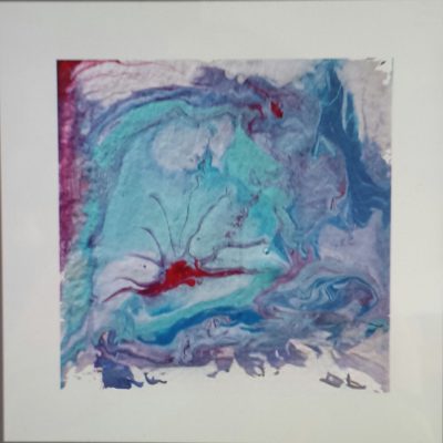249-abstract 67-op geschept papier € 50,00
