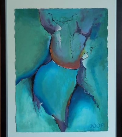 251 Abstract 69 Acry geschept papier 60x80cm met lijst € 200,00