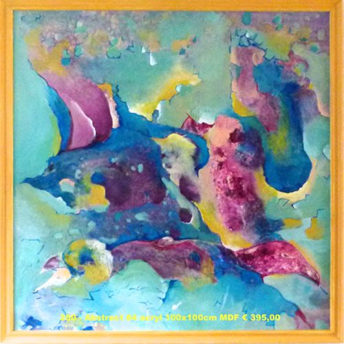 280 - Abstract 84 acryl 100x100cm MDF € 395,00