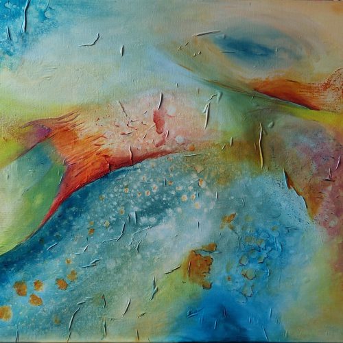 286 - Abstract 89  Acryl 100x70cm  € 450,00 (2021)