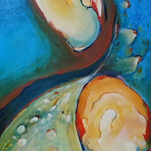 298 - Abstract 100 Acryl 50x70cm € 195,00