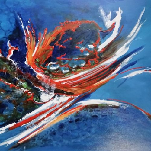 303 - Abstract 104 Acryl 70x50cm € 300,00