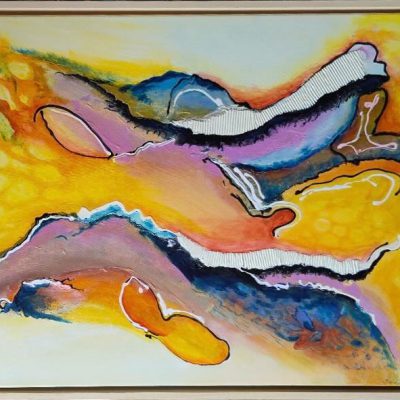 307 - Abstract 107 Acryl 50x70cm € 350,00 met lijst