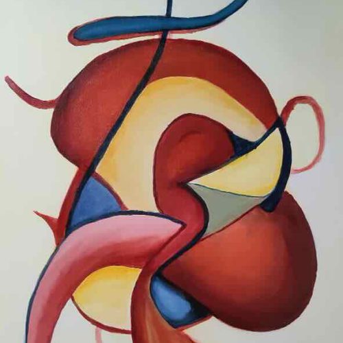 324 - Abstract 124 Acryl 50x70cm  € 300,00