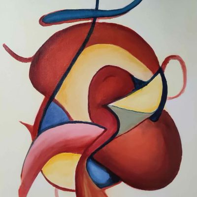 324 - Abstract 124 Acryl 50x70cm  € 300,00