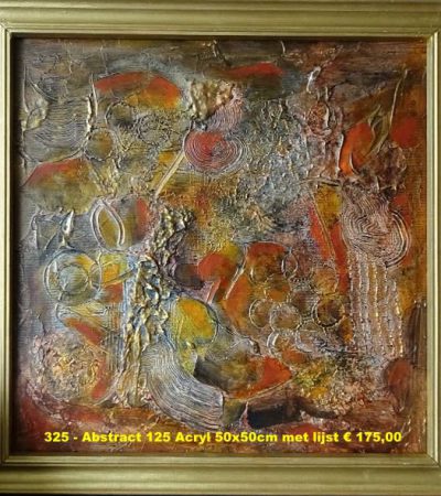 325 - Abstract 125 Acryl 50x50cm met lijst