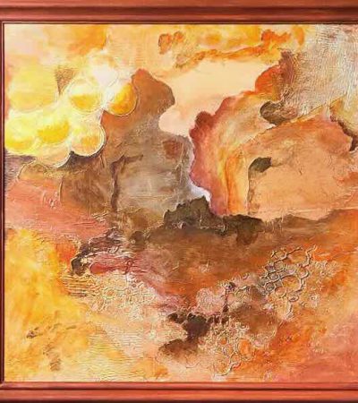 326 - Abstract 126 Acryl 50x50cm m.lijst