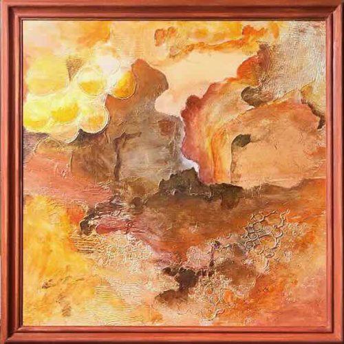 326 - Abstract 126 Acryl 50x50cm m.lijst € 175,00