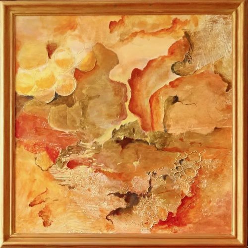 326 - Abstract 126 Acryl 50x50cm m.lijst € 175,00