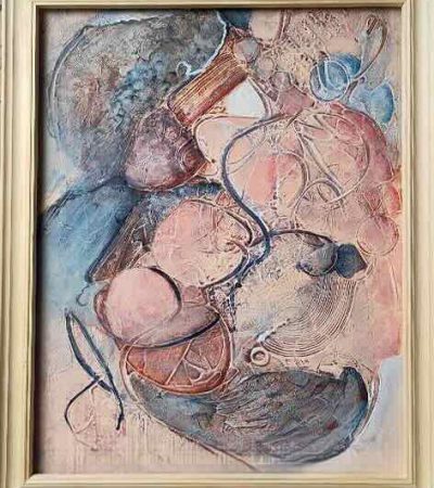 328-Abstract 127 acryl 4050cm m. lijst € 145,00