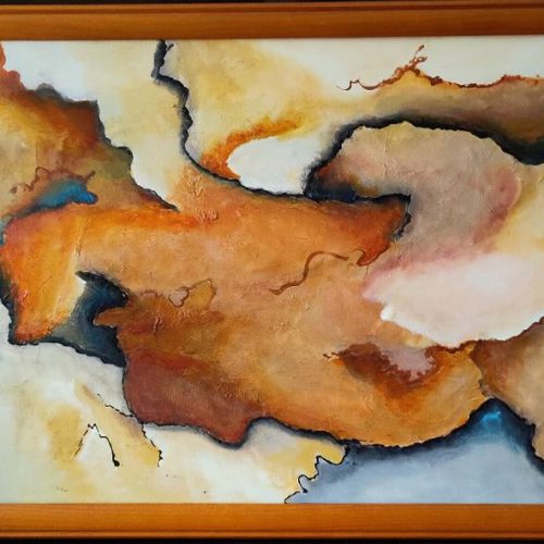 334-Abstract 134 Acryl 70x50cm€ 300,00
