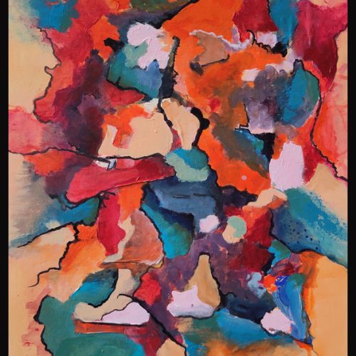 337-Abstract 137 Acryl 50x70cm € 350,00 m. lijst