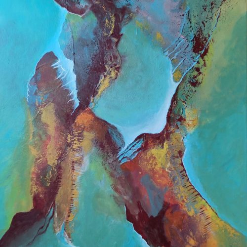 351 Abstract 151 Acryl 50xx70cm € 300,00