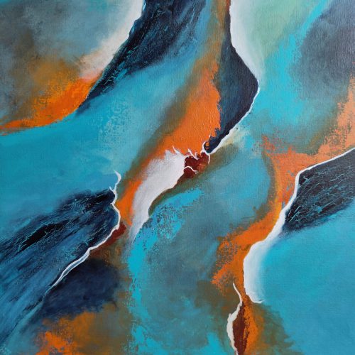 352 Abstract 152 Acryl 60x60cm op canvasb. € 150,00