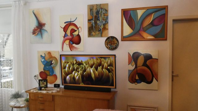 Collage van enkele kunstwerken bij mij thuis!